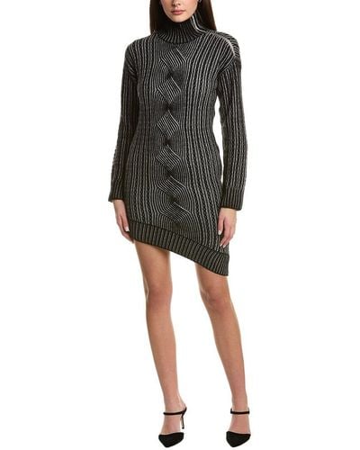 NAADAM Asymmetrical Wool & Cashmere-blend Sweaterdress - Black