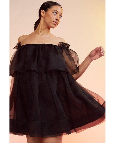 Cynthia Rowley Flirt Organza Dress - Black