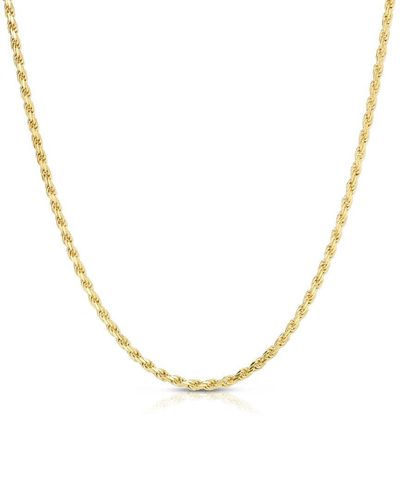 Glaze Jewelry Gold Over Silver Rope Chain Necklace - Metallic