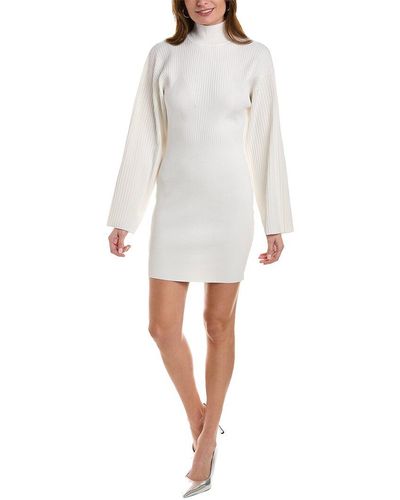 Hervé Léger Mixed Rib Mini Dress - White