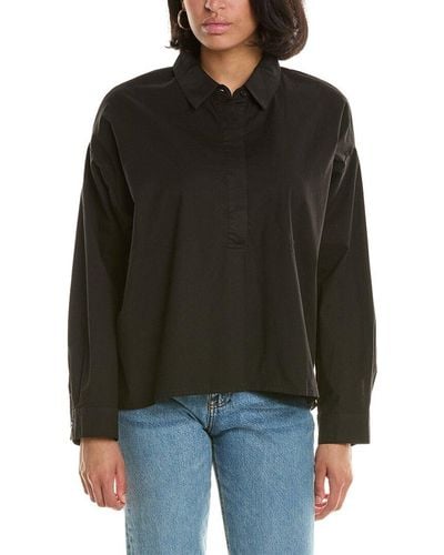 Monrow Oversized Shirt - Black