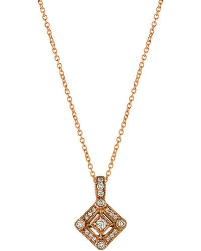 Le Vian 14k Strawberry Gold 0.17 Ct. Tw. Diamond Pendant Necklace - Metallic