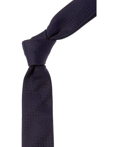 Givenchy Navy Micro Design Silk Tie - Blue