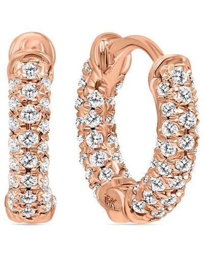 Monary 10k Rose Gold 0.30 Ct. Tw. Diamond Earrings - White
