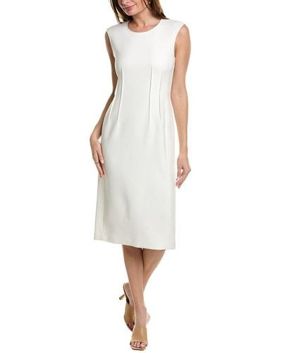 Lafayette 148 New York Fitted Midi Dress - White