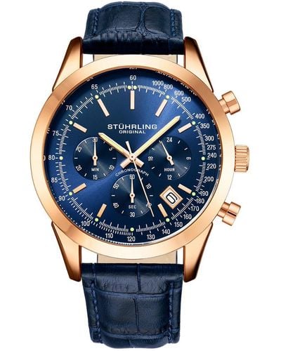 Stuhrling Stuhrling Original Monaco Watch - Blue