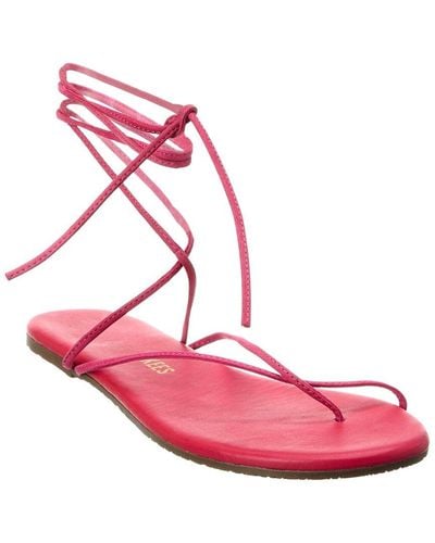 TKEES Roe Leather Sandal - Pink