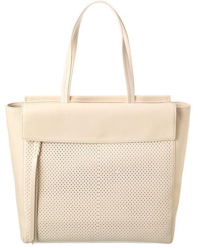 Dolce Vita Perforated Leather Tote - Natural