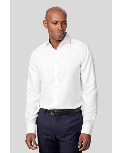 Charles Tyrwhitt Non-iron Ludgate Weave Cutaway Slim Fit Shirt - White