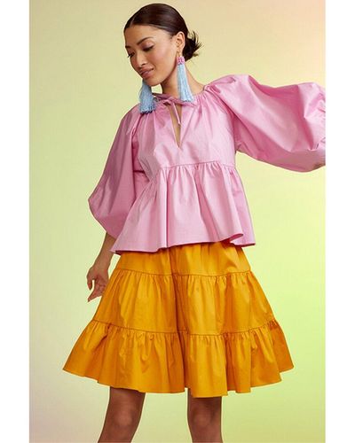 Cynthia Rowley Tier Skirt - Pink
