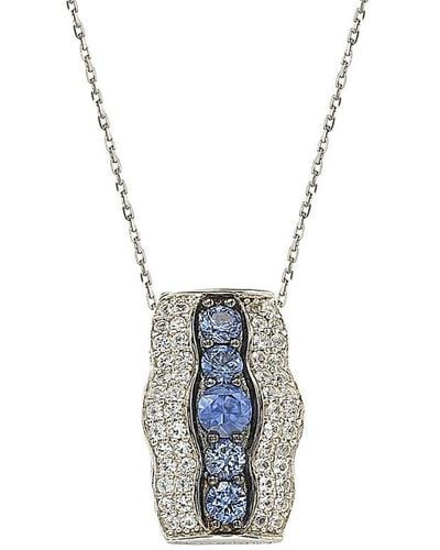 Suzy Levian 18k & Silver 1.89 Ct. Tw. Sapphire Necklace - Multicolor