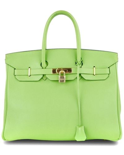 Hermès Swift Leather Birkin Ghw 35 (Authentic Pre-Owned) - Green