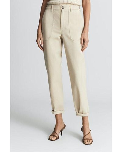 Reiss Erin Straight Pant - Natural