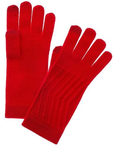 Phenix Traveling Rib Cashmere Tech Gloves - Red