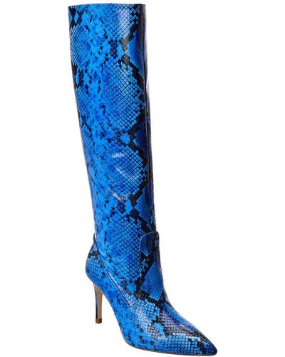 L'Agence Lena Leather Boot - Blue
