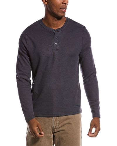 Lucky Brand Thermal Crew Henley - Blue