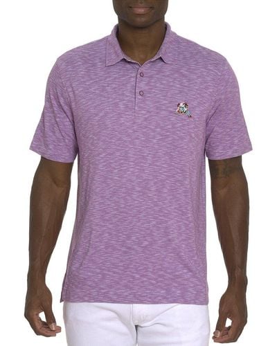 Robert Graham Vandam Knit Polo Shirt - Purple