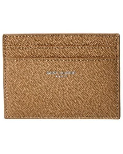Saint Laurent Classic Leather Card Case - Brown