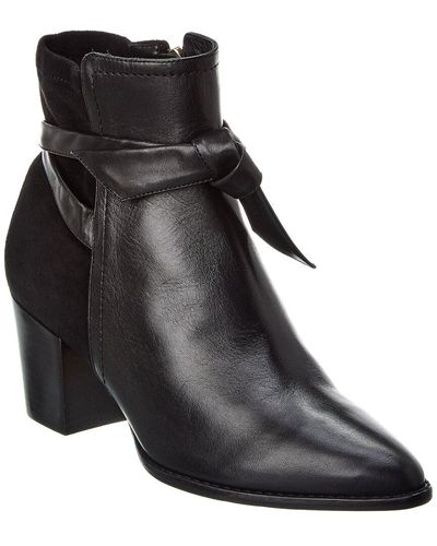 Alexandre Birman Clarita 60 Leather & Suede Bootie - Black