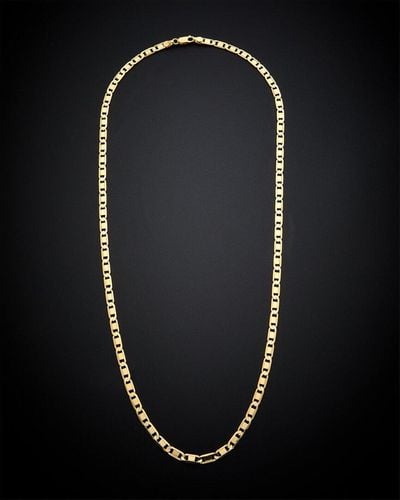 Italian Gold 14k Chain Necklace - Black