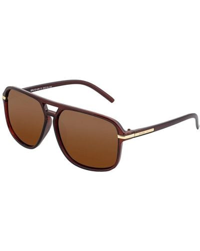 Simplify Unisex Ssu121 59 X 48mm Polarized Sunglasses - Brown