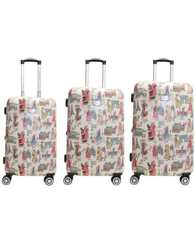Adrienne Vittadini Paris Ladies Collection 3pc Hardcase Luggage Set - Natural