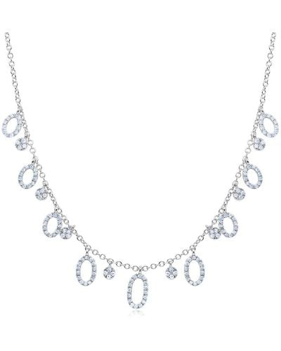 Meira T 14k 0.33 Ct. Tw. Diamond Open Necklace - Metallic
