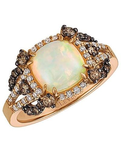 Le Vian Le Vian 14k Rose Gold 1.64 Ct. Tw. Diamond & Opal Ring - White