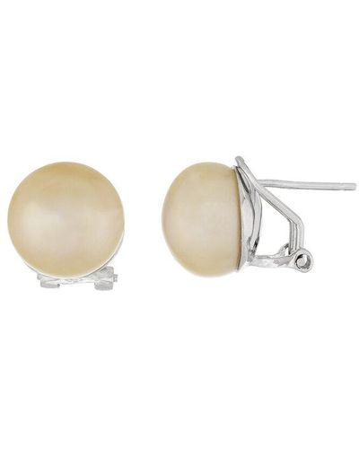 Splendid Vermeil 11-12mm Pearl Earrings - White