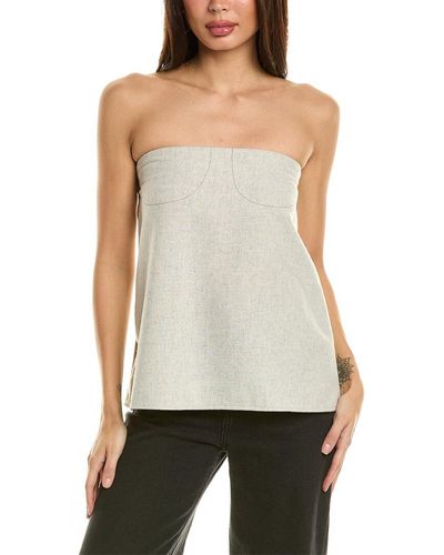 WeWoreWhat A-line Wool-blend Tube Top - Gray