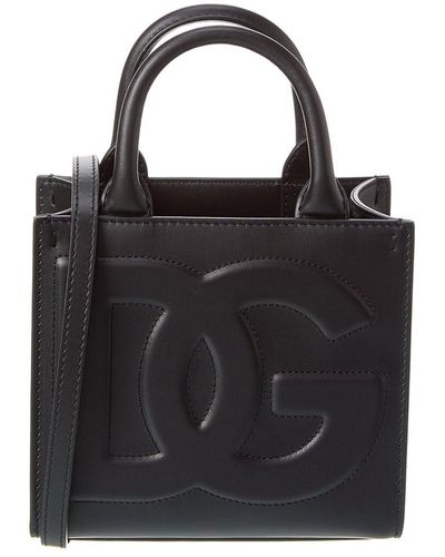 Dolce & Gabbana Dg Daily Mini Leather Shopper Tote - Black