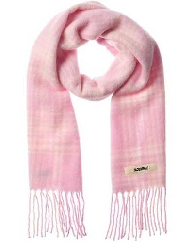 Jacquemus L'écharpe Carro Mohair & Wool-blend Scarf - Pink