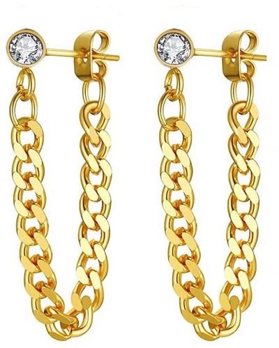 Liv Oliver 18k Plated 1.25 Ct. Tw. Cz Earrings - Metallic