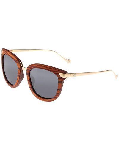 Earth Wood Unisex Nissi 53mm Polarized Sunglasses - Brown