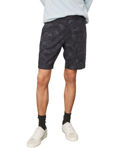 Vince Palm Print Hemp Short - Black