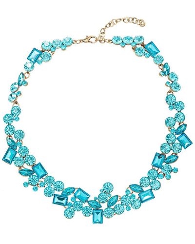 Eye Candy LA Statement Collection Collar Statement Necklace - Blue