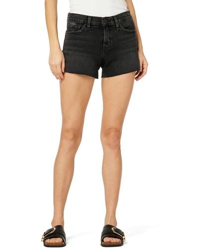 Hudson Jeans Gemma Mid-rise Jet Black Short