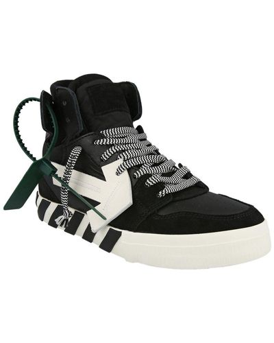 Off-White c/o Virgil Abloh Off-whitetm High Top Vulcanized Leather Trainer - Black
