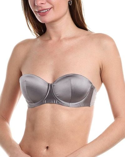 Wolford Stretch Silk-blend Bandeau Bra - Gray