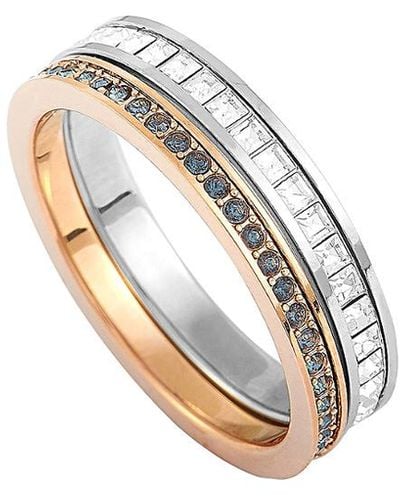 Swarovski Crystal Stainless Steel Ring - White