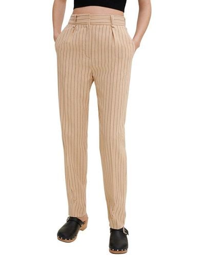 Maje Linen-blend Pant - Natural