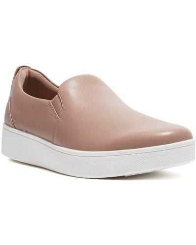 Fitflop Rally Leather Trainer - Natural