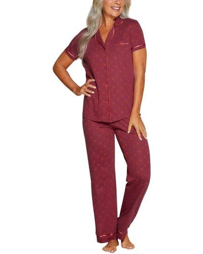 Cosabella Bella 2pc Top & Pant Pyjama Set - Red