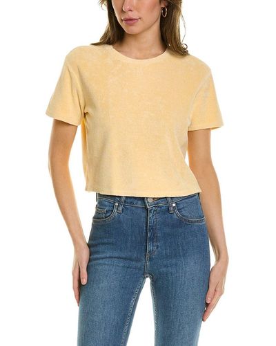 DANNIJO Cropped Terry T-shirt - Blue