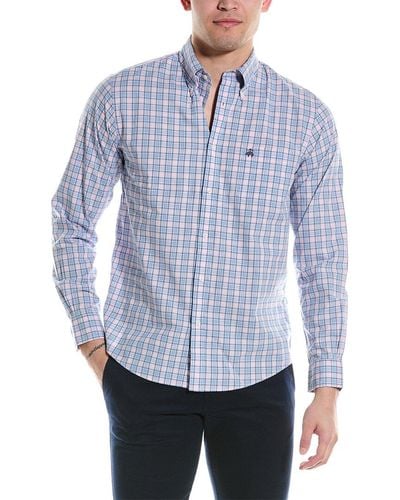 Brooks Brothers Spring Check Woven Shirt - Blue