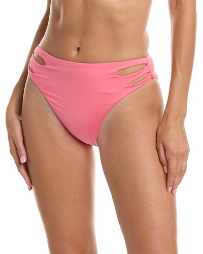 Trina Turk Monaco Cutout Hi-waist Bikini Bottom - Pink