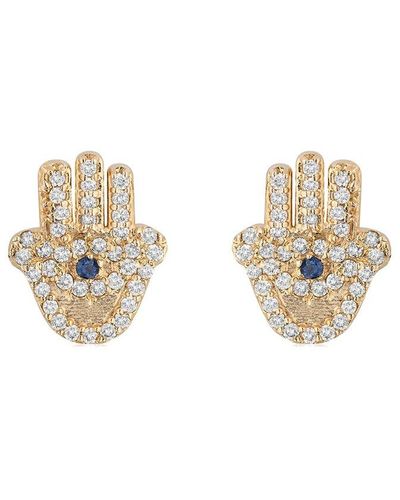 Ariana Rabbani 14k 0.36 Ct. Tw. Diamond Hamsa Earrings - Metallic