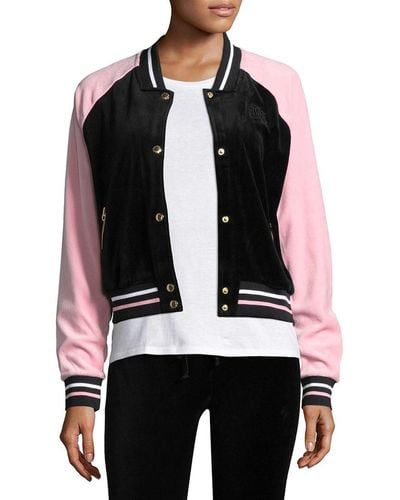 Juicy Couture Colorblocked Bomber Jacket - Black