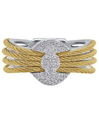 Alor Classique 18k & Stainless Steel 0.12 Ct. Tw. Diamond Cable Ring - White