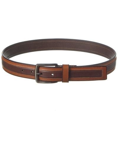 Hart Schaffner Marx Vecheta Leather Belt - Brown